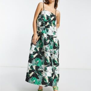NWT- ASOS EDITION tiered cami midi dress in abstract floral jacquard